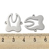 Non-Tarnish 304 Stainless Steel Connector Charms STAS-P344-14P-2