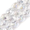 Electroplate Glass Beads Strands EGLA-T021-08B-1