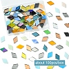 100Pcs 2 Colors Mosaic Tiles Glass Cabochons DIY-YW0012-20-1