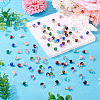 100Pcs 10 Colors Baking Paint Glass Pendants PALLOY-TAC0205-5