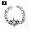 Punk & Viking 304 Stainless Steel Link Bracelets FS-WG44D5C-02-1