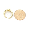 Brass Micro Pave Clear Cubic Zirconia Open Cuff Rings RJEW-G336-02G-5
