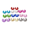 Acrylic Ring Stud Earrings EJEW-P251-35-1