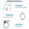 100Pcs 5 Style Tibetan Style Alloy Pendants & Pendant Rhinestone Settings TIBEP-GO0001-04-5