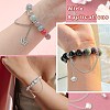 9Pcs 9 Styles Zinc Alloy European Safety Chains with Dangle Charms HJEW-CJ0001-23-7