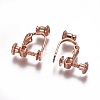 Brass Screw Clip-on Earring Converters Findings KK-F785-04RG-2