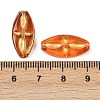 Baking Paint and Golden Metal Enlaced Glass Beads DGLA-T004-11M-3
