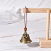 Iron Bell & Alloy Star Pendant Decorations HJEW-JM03366-1