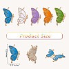 50 Pieces Enamel Butterfly Charms Pendant Alloy Enamel Insect Charm Mixed Colorful for Jewelry Necklace Earring Bracelet Making Crafts JX331A-2
