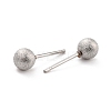 Tarnish Resistant 201 Stainless Steel Textured Ball Stud Earrings STAS-Z039-01D-P-3