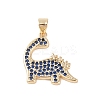 Brass Micro Pave Cubic Zirconia Pendants KK-E111-45E-G-1