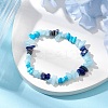 2Pcs Adjustable Natural Mixed Gemstone Braided Bracelet Sets BJEW-JB10994-4
