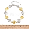 Shell Shape Brass Link Chain Bracelets for Women BJEW-K248-07C-GP-5