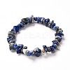 Chip Natural Gemstone Beaded Stretch Bracelets Sets X-BJEW-JB05700-4