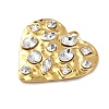 304 Stainless Steel Cubic Zirconia Pendants X-STAS-Z182-07G-01-2