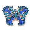 Butterfly Alloy Rhinestone Brooches LS-JEWB-E041-06KCG-02-1