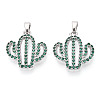 Brass Micro Pave Cubic Zirconia Pendants KK-N257-71P-1