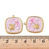 304 Stainless Steel Enamel Pendants STAS-U057-11G-B-3