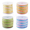 4 Rolls 4 Colors Segment Dyed Nylon Chinese Knotting Cord NWIR-TA0001-14-2