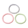 3Pcs 3 Colors Polymer Clay Disc Beaded Stretch Bracelet Sets BJEW-JB10440-01-3