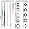 50Pcs 5 Style Silicone Rings with 5 Strands Rubber Lanyard Straps Anti-Loss Pendant Holder DIY-GF0008-03-2
