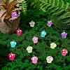 64Pcs 8 Colors Translucent Resin Pendant Colorful Night Glow Small Mushroom Pendant Creative Jewelry Accessories JX857A-7