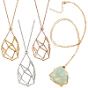 3Pcs 3 Colors 304 Stainless Steel Macrame Pouch Necklace Making NJEW-PH01550-1