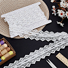 2 Yards Polyester Flower Lace Ribbons SRIB-FG0001-28-5