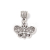 8Pcs 8 Styles Alloy Butterfly European Dangle Charms PALLOY-JF03874-3