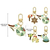 Birds Theme Alloy Enamel Pendant Decoration KEYC-YW00153-01-3