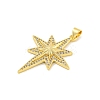 Rack Plating Brass Micro Pave Clear Cubic Zirconia Pendants X-KK-K341-72G-2
