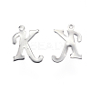 Non-Tarnish 304 Stainless Steel Letter Charms X-STAS-F039-01K-P-2