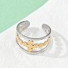 304 Stainless Steel Cuff Rings RJEW-S630-01GP-B-1