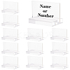 Transparent Acrylic Blank Place Sign & Base Holder Set FIND-WH0042-52-1