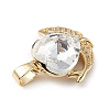 Real 18K Gold Plated Rack Plating Brass Micro Pave Cubic Zirconia Pendants KK-C015-28G-16-2