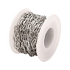 Tarnish Resistant 304 Stainless Steel Textured Paperclip Chains CHS-I009-01P-4