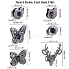 6 Sets 6 Styles Zinc Alloy Bag Twist Lock Accessories FIND-PH0002-24B-4