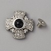 Zinc Alloy & Resin Coin Screw Rivets FIND-WH0110-630P-01-1