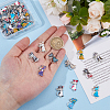 48Pcs 12 Colors Alloy Enamel Connectors Charms FIND-DC0007-22-3