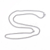 304 Stainless Steel Curb Chains Twist Chains Necklaces NJEW-L173-006-P-2
