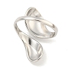 Non-Tarnish Teardrop 304 Stainless Steel Open Cuff Finger Rings for Women X-RJEW-P114-03P-3
