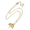 Brass Pave Full Cubic Zirconia Tree Of Life Pendant Necklaces NJEW-D309-01G-A-2
