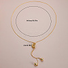 Elegant Hollow Flower Y-Shaped Chain Pendant Lariat Necklaces for Autumn/Winter RX2303-2-2