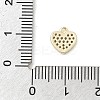 Brass Micro Pave Clear Cubic Zirconia Charms KK-B130-02G-07-3