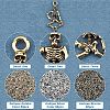 SUPERFINDINGS 180Pcs 3 Style Punk Alloy Pendants FIND-FH0001-23-3