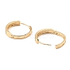 Brass Cubic Zirconia Hoop Earrings EJEW-D078-21KCG-2