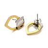 Ion Plating(IP) 304 Stainless Steel Teardrop Stud Earrings EJEW-C118-01B-2