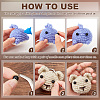 200Pcs 4 Styles Round Plastic Needle Felting Eyes DOLL-PH0001-47-4