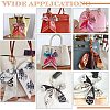 3Pcs 3 Colors PU Imitation Leather Tassel Keychain KEYC-CA0001-30-7