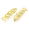 Bean Pod Rack Plating Brass Pendants Charms KK-S396-20-2